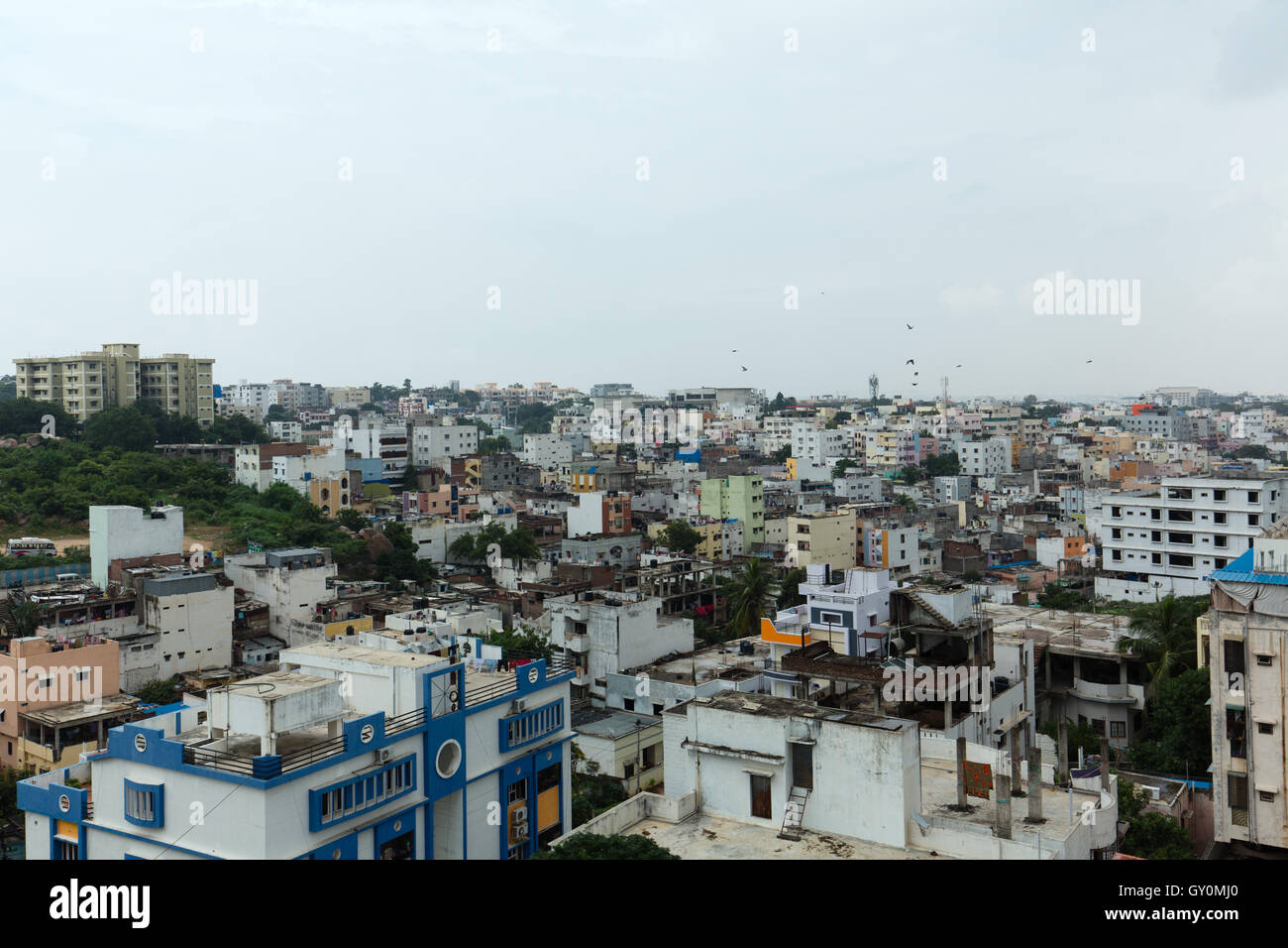 Vue de dessus d'Hyderabad Banque D'Images