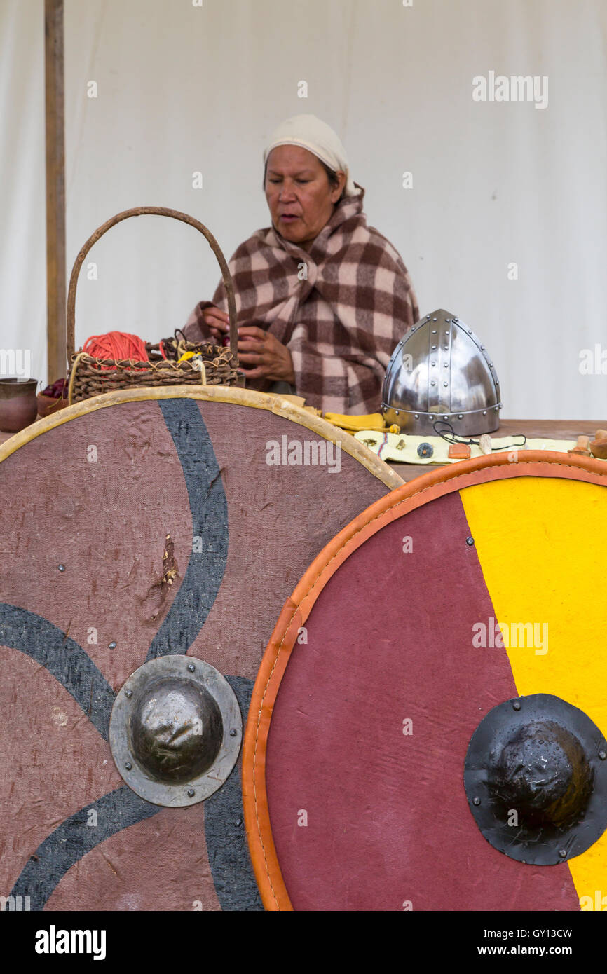 Campement Viking Festival Islandais à Gimli, au Manitoba, Canada. Banque D'Images