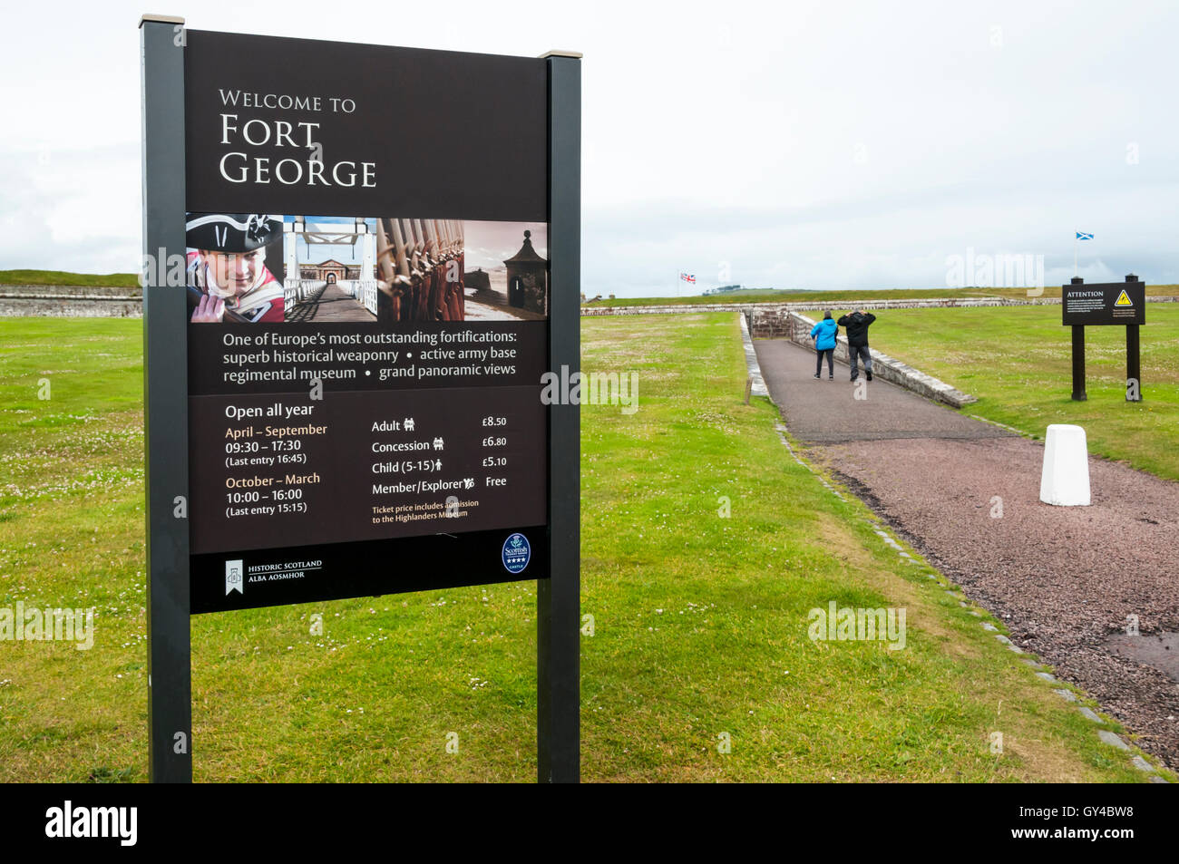 Entrée de Fort George près d'Inverness. Banque D'Images