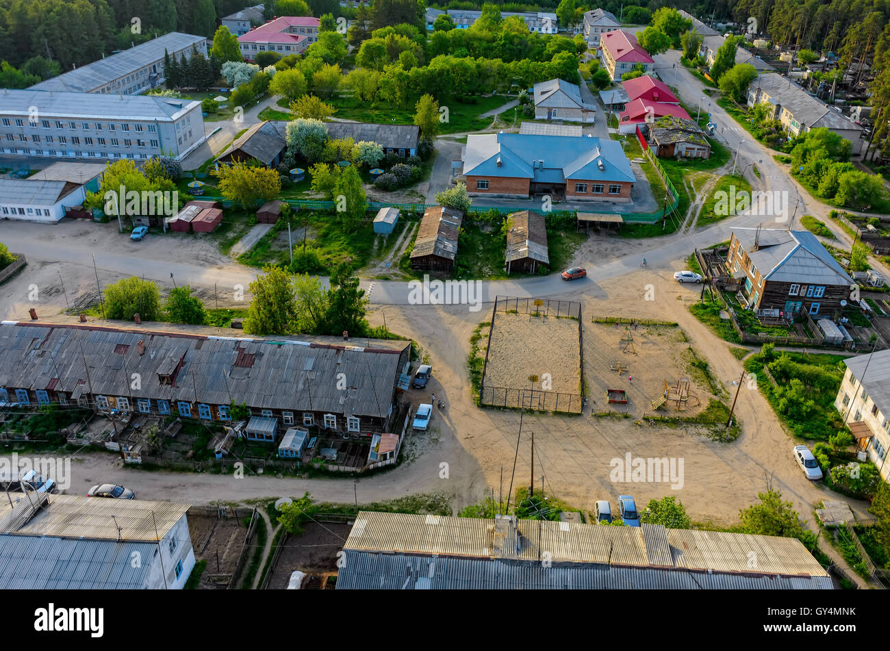 Clinique de Tioumen lunatic asylum et village. La Russie Banque D'Images