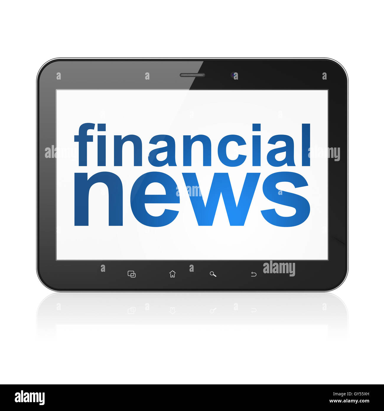 News concept : Financial News sur tablet PC ordinateur Banque D'Images