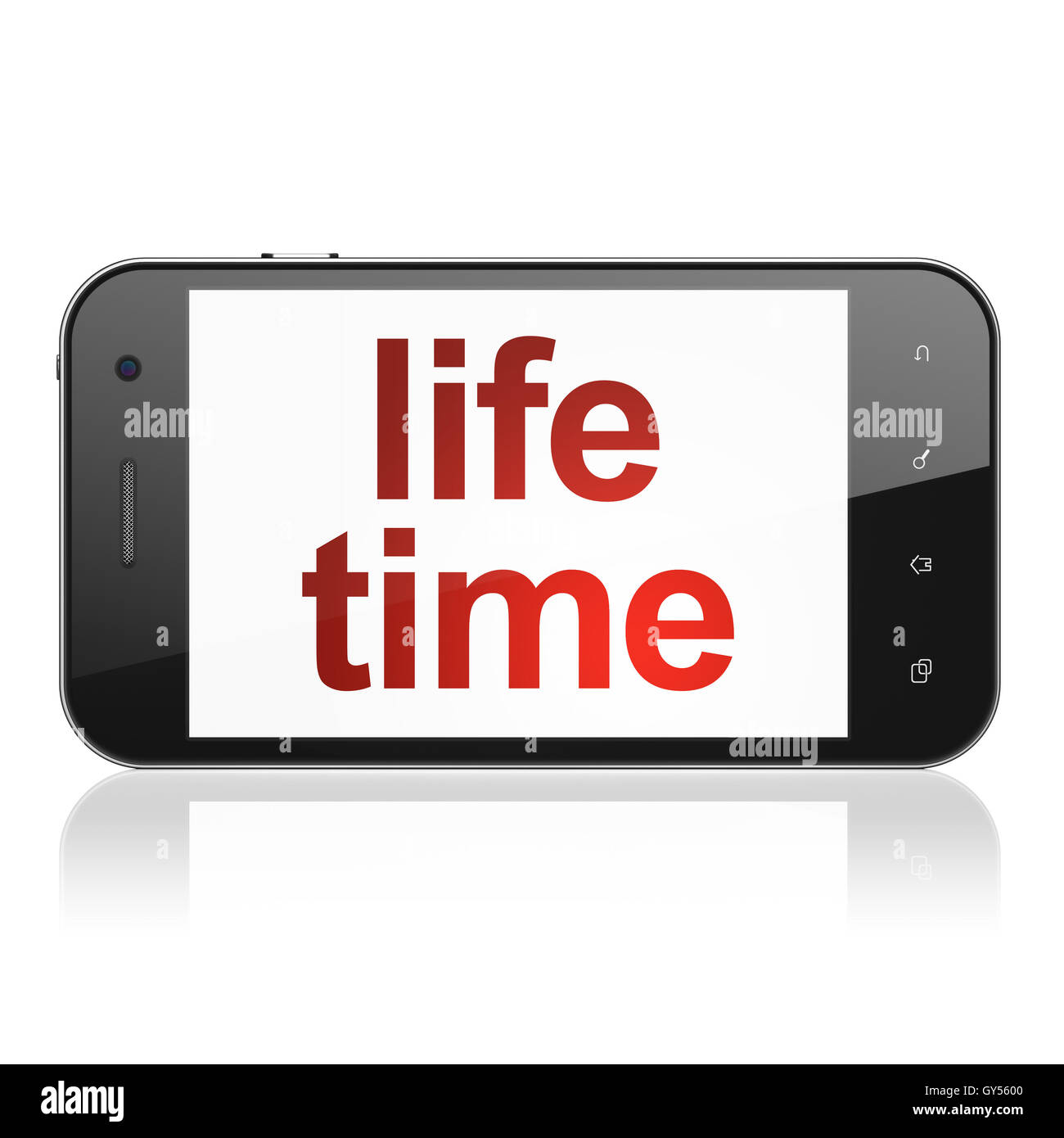 Timeline concept : temps de vie sur smartphone Banque D'Images