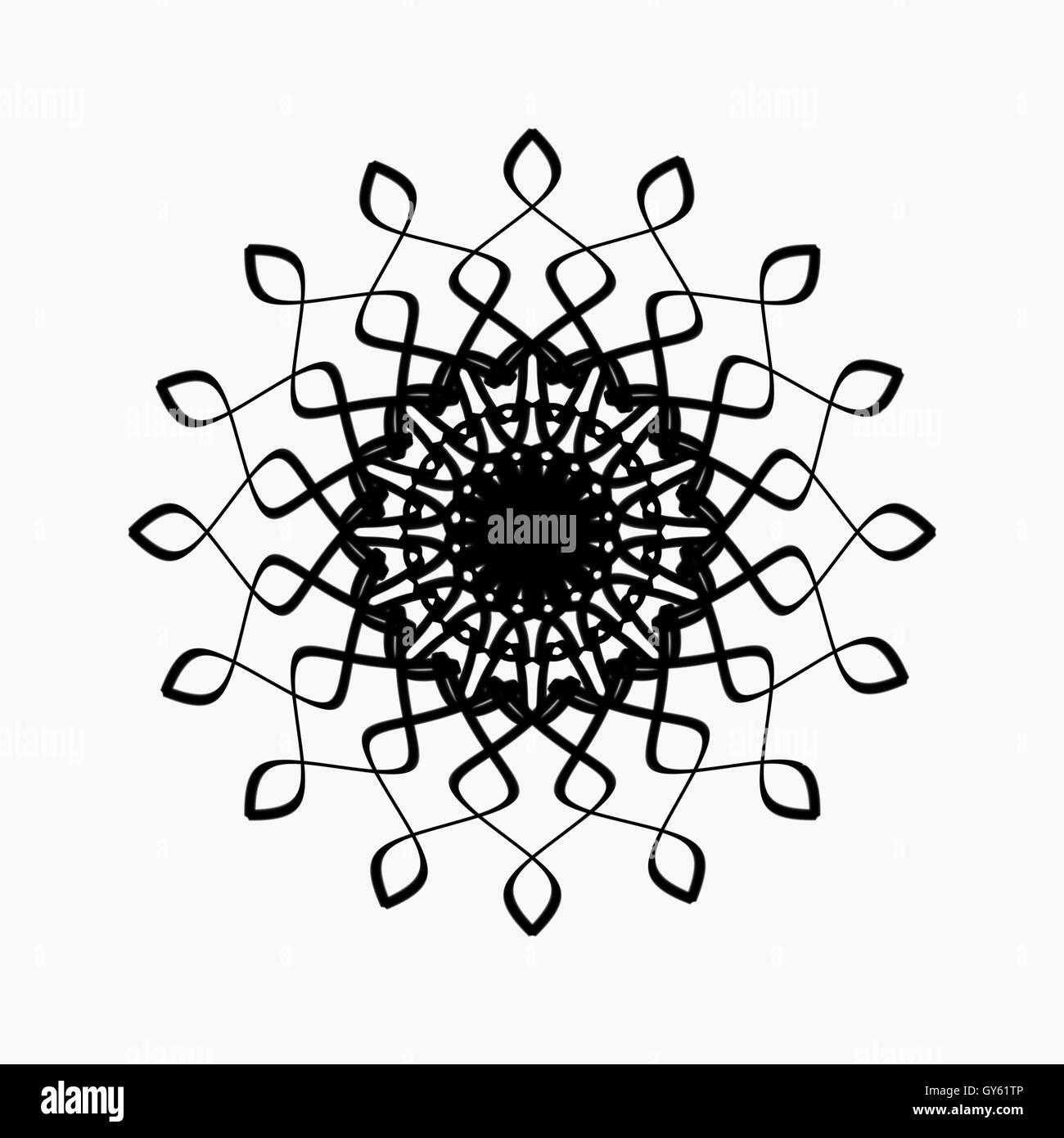 Noir et blanc motifs ethniques. Décor géométrique et aztèque éléments. Milieux branchés et logotypes. Banque D'Images