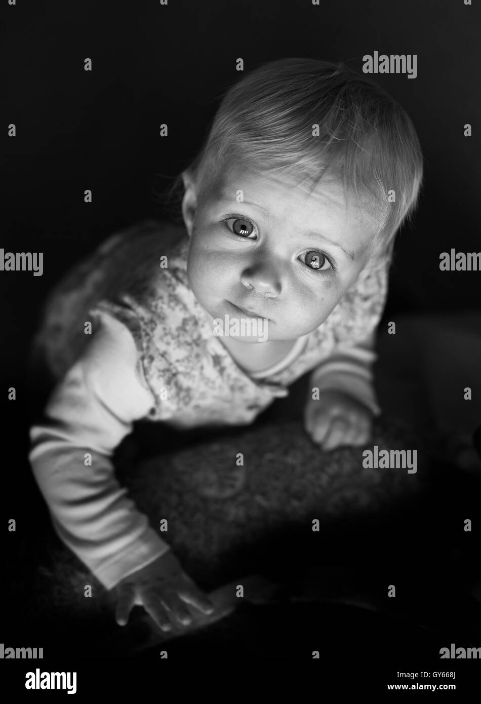 Enfant à la triste Banque D'Images