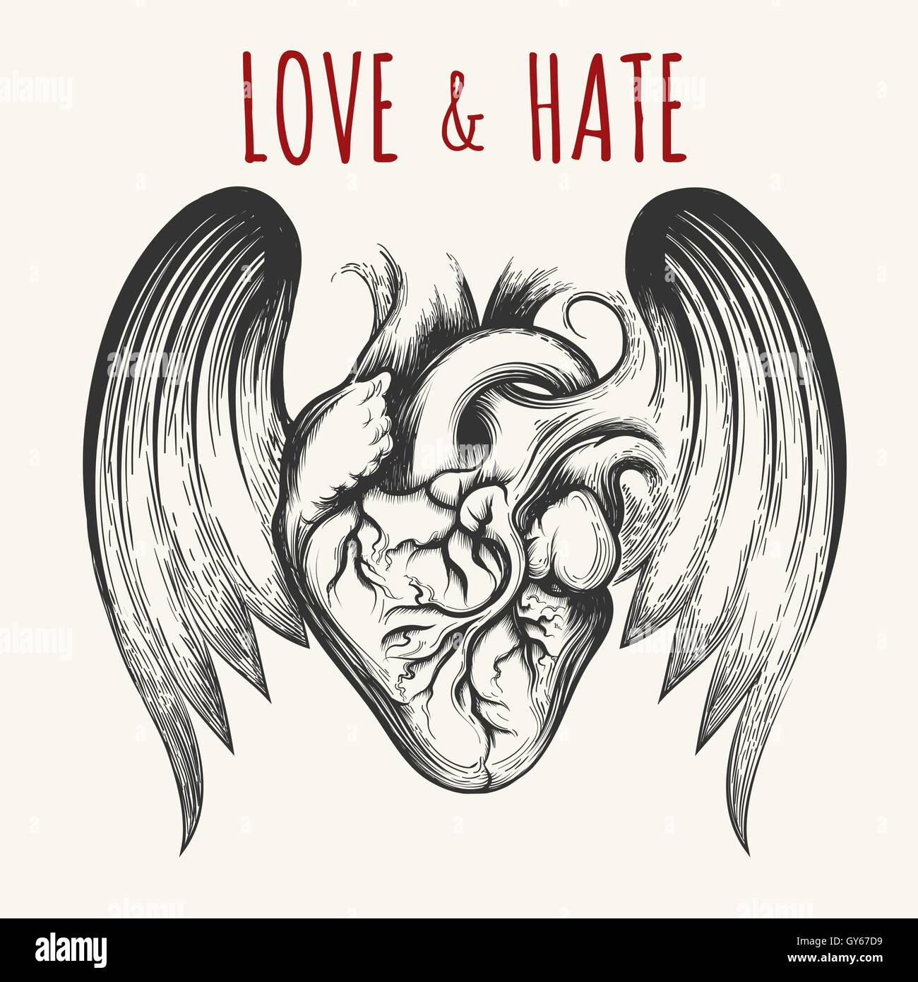 Love Hate Tattoo Banque D Image Et Photos Alamy