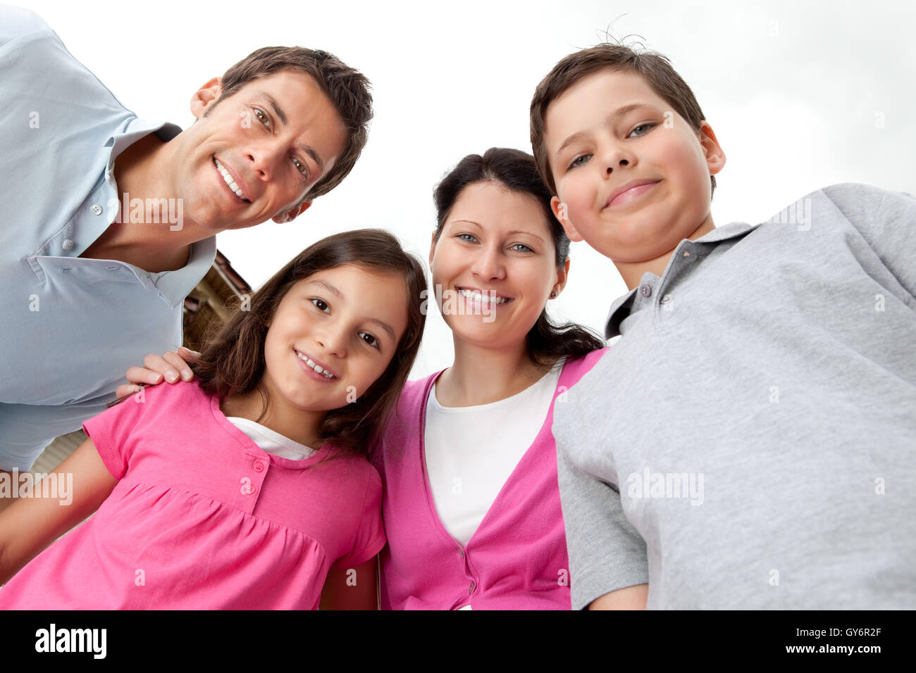 Portrait de jeune famille à plaisir Banque D'Images