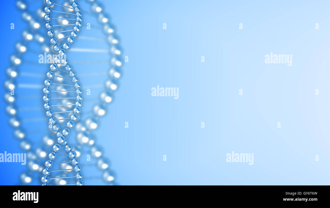 Illustration numérique de la structure de l'ADN en 3D. L'arrière-plan. Banque D'Images