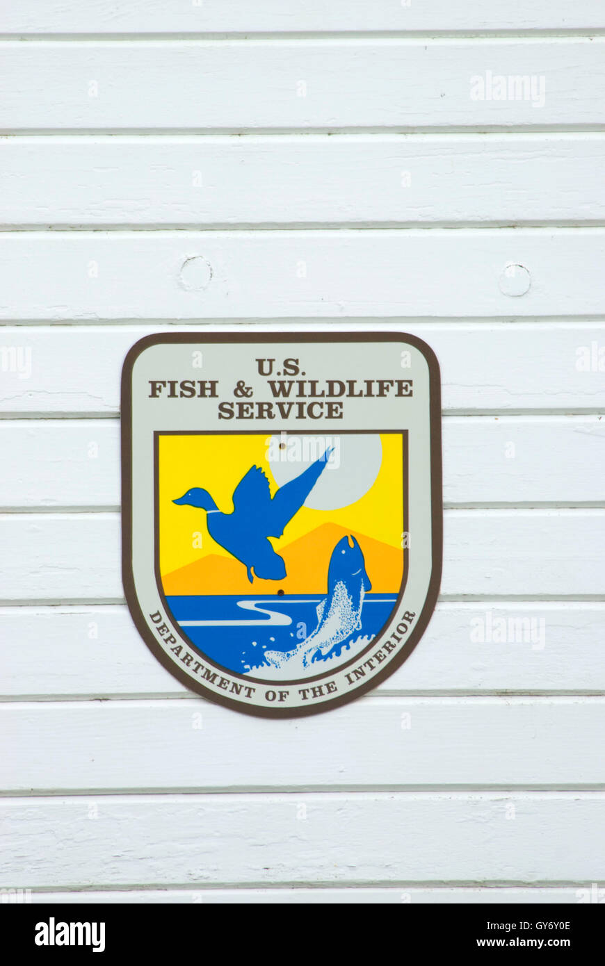 US Fish & Wildlife Service Signe, William Finley National Wildlife Refuge, Oregon Banque D'Images