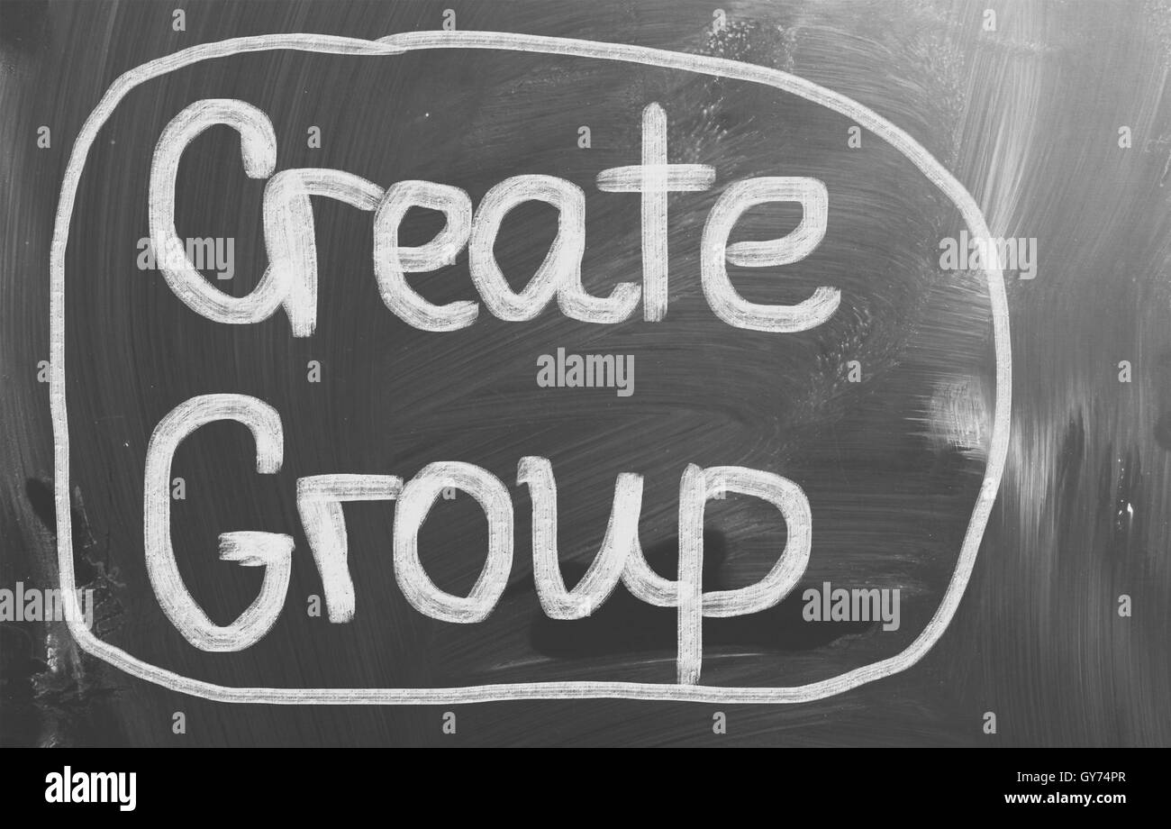 Créer groupe Concept Banque D'Images