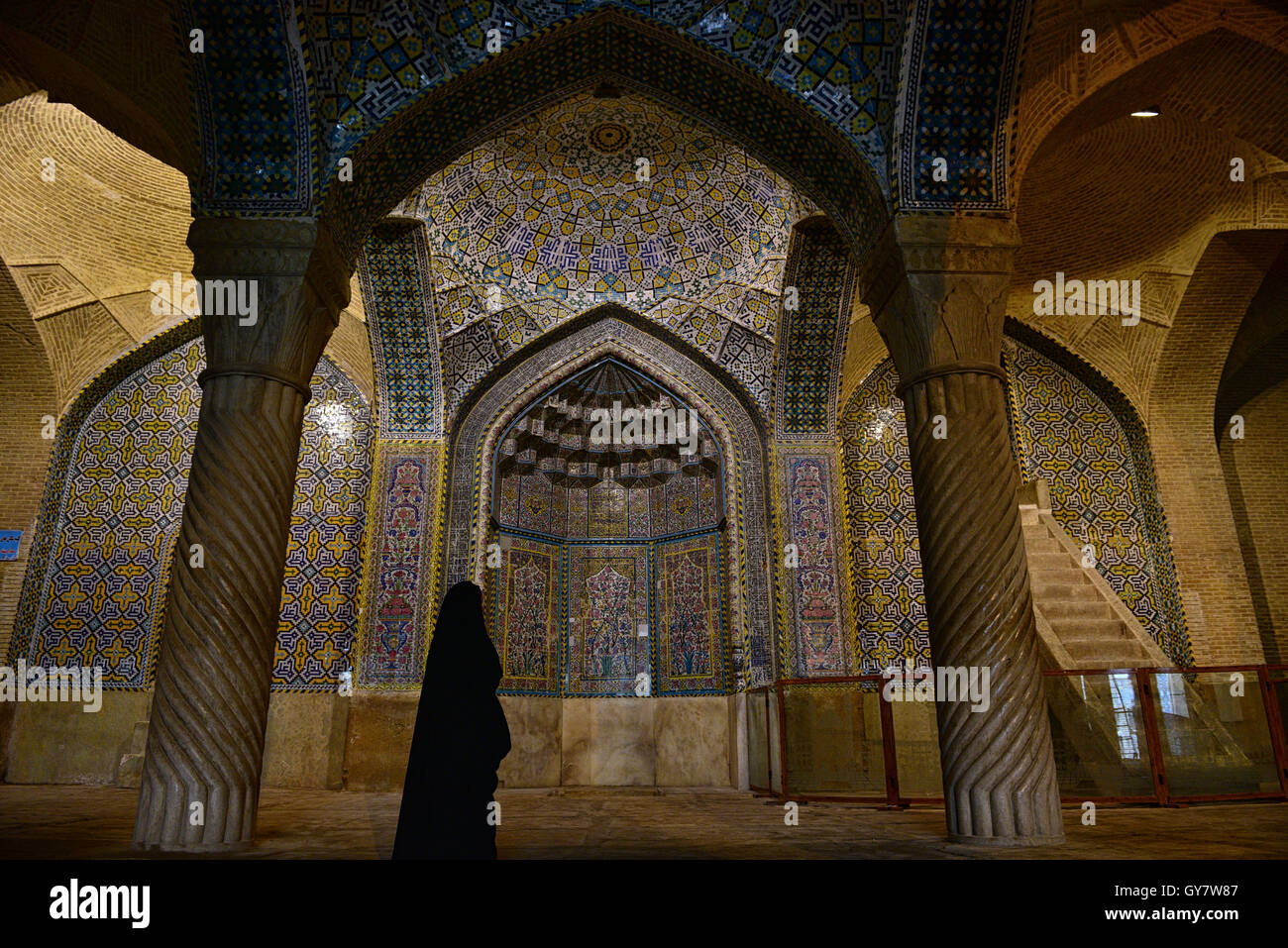 Mosquée Vakil mimbar Banque D'Images