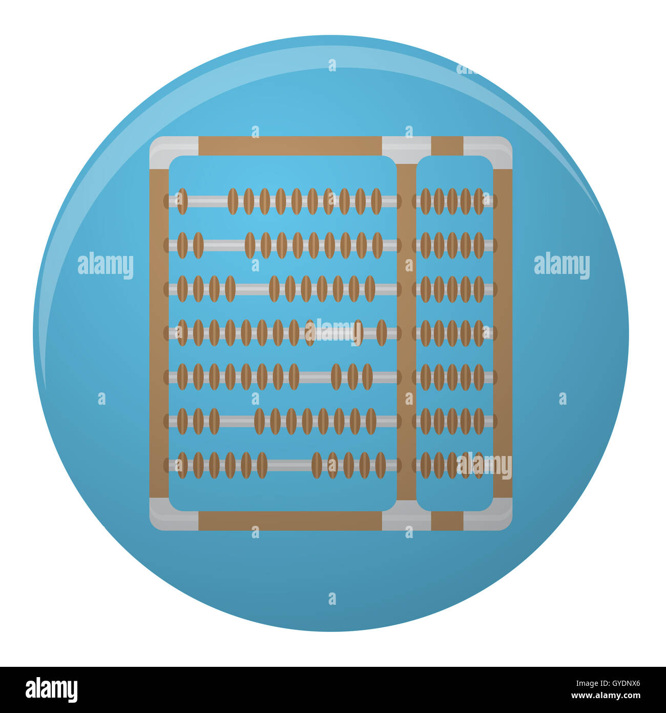 L'application mobile de l'icône design abacus à plat. L'icône d'Abacus pour compter, calculer et comptables, ancien responsable des finances. abacus Vector illustrat Banque D'Images