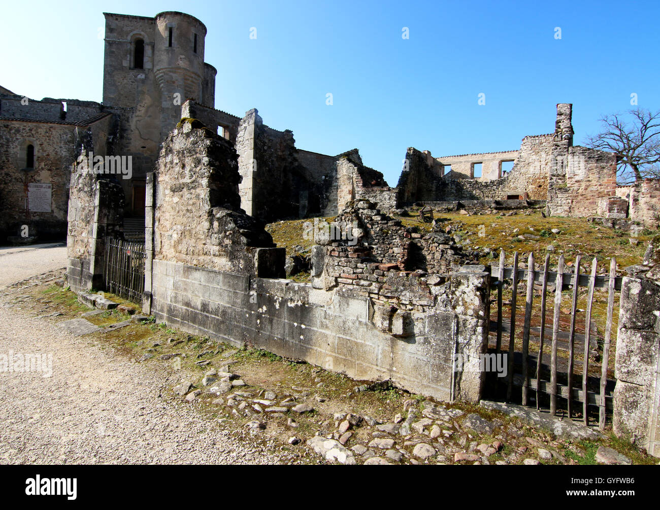 Oradour sur Glane Crime de guerre Nazi Memorial Banque D'Images