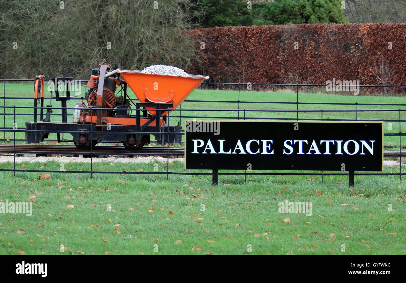 Blenheim Palace Park Railway Station Banque D'Images
