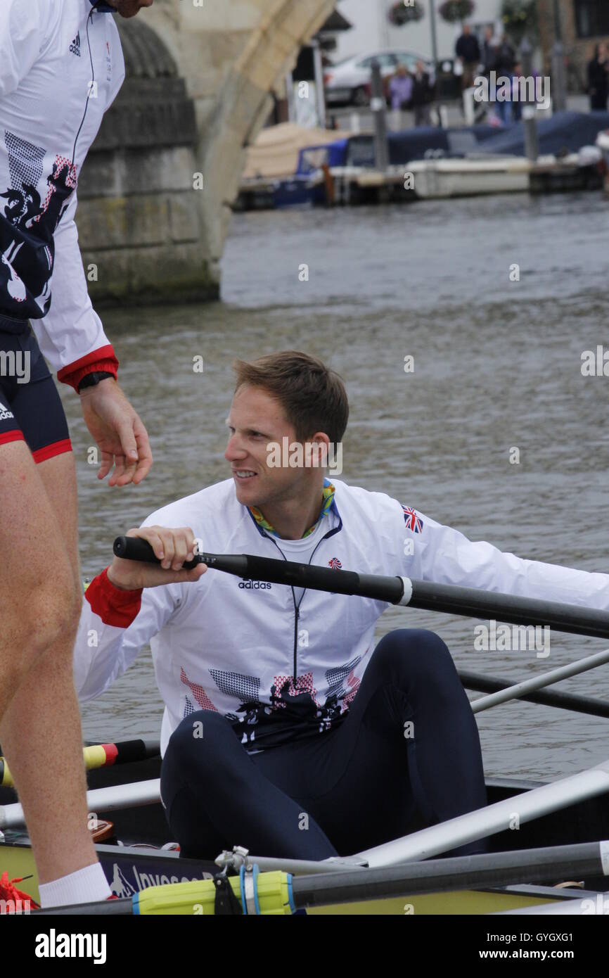 Matt Langridge de l'équipe d'aviron de l'équipe Go in Henley on Thames Banque D'Images