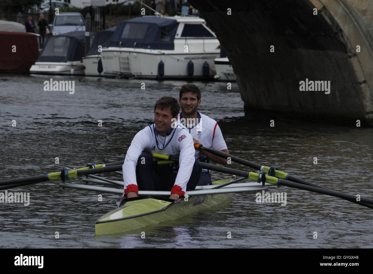 Phil Congdon et Jonathan "Jonny" Walton de l'équipe d'aviron de l'équipe Go Banque D'Images