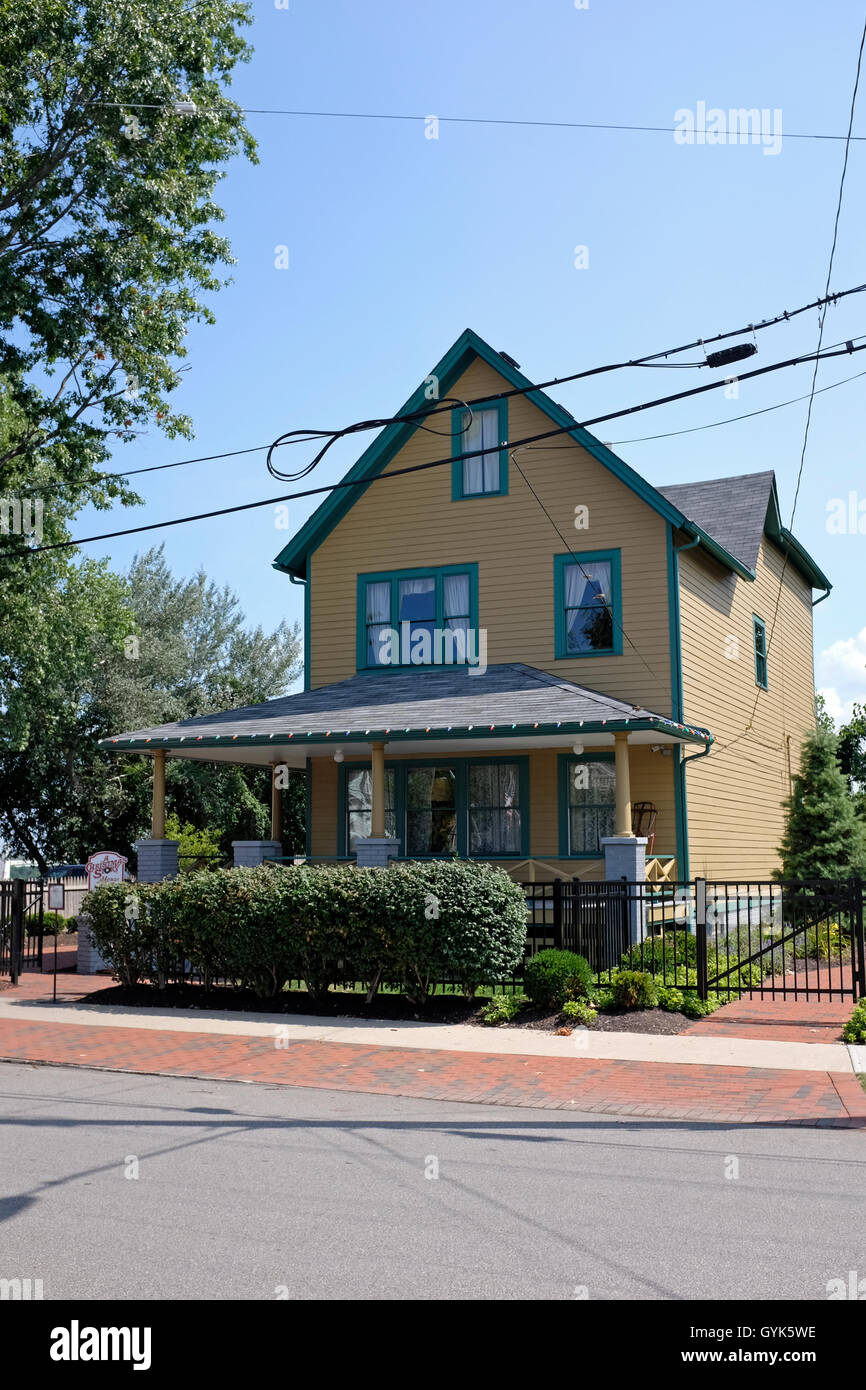 Une histoire de Noël Maison à Cleveland, Ohio Banque D'Images