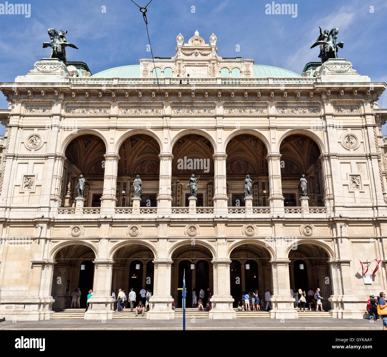 Façade de l'Opéra d'État de Vienne, Autriche Banque D'Images