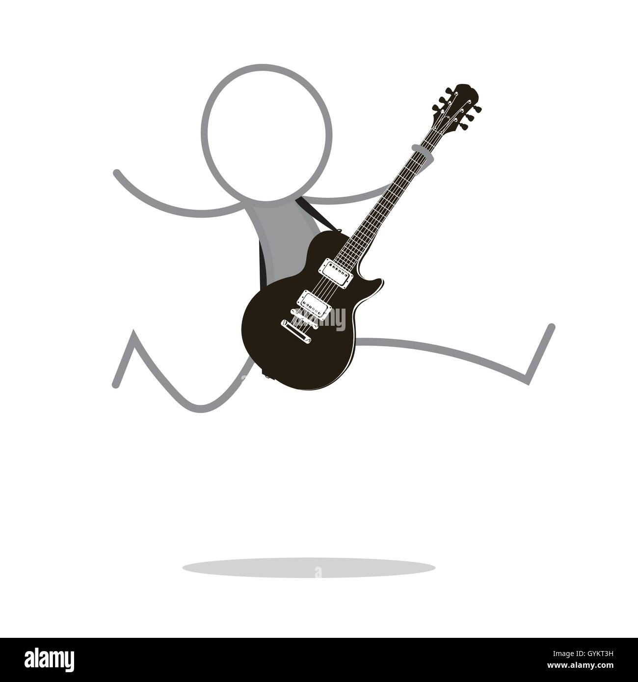Un Homme Qui Joue De La Guitare, Bâtons Les Icônes Du Personnage  Illustration de Vecteur - Illustration du pictogramme, silhouette: 165545494