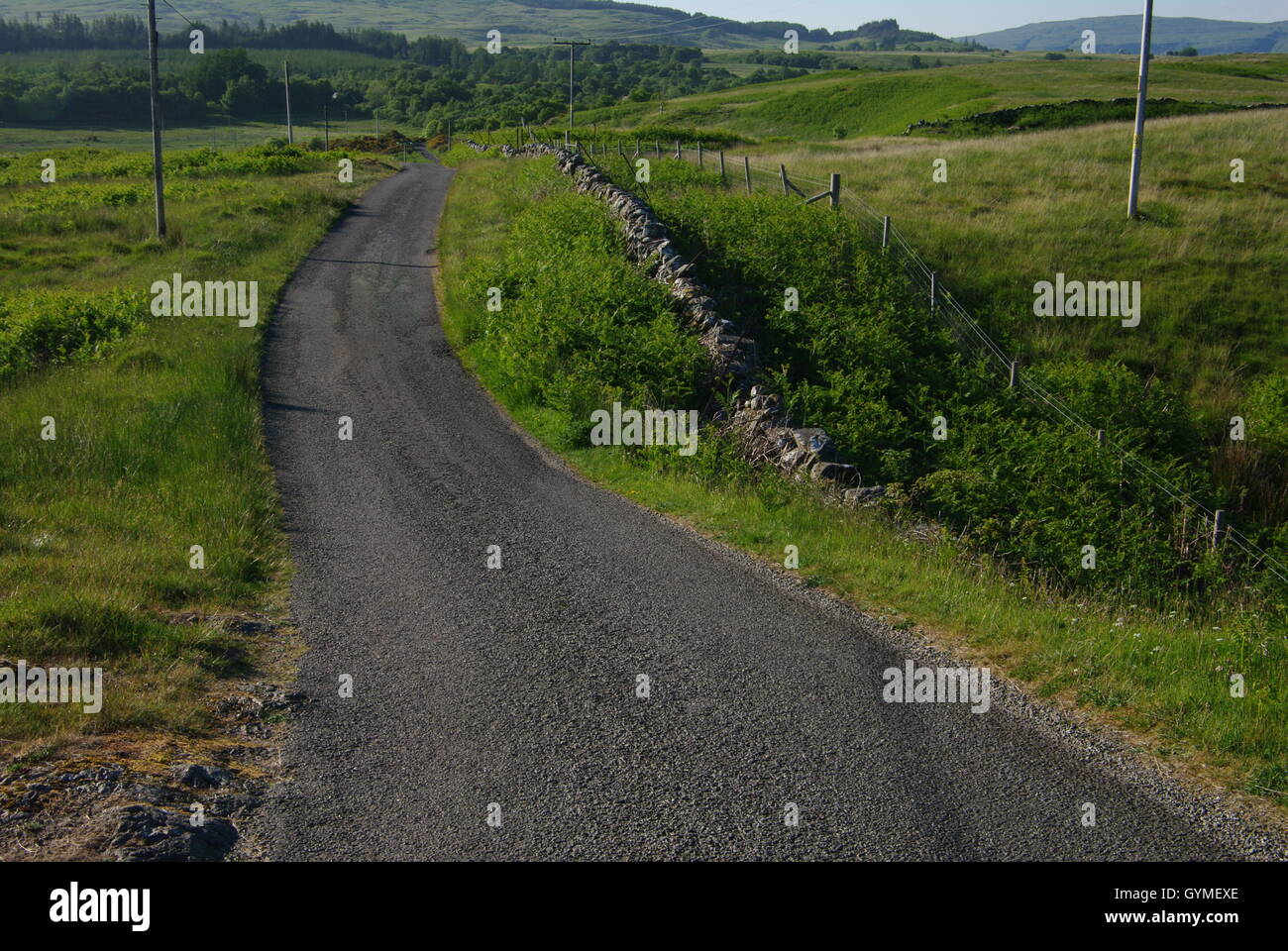 Chemin de l'Herbe à Lochdon Point. À l'Herbe à point. Île de Mull, Hébrides intérieures, de l'Écosse. Banque D'Images