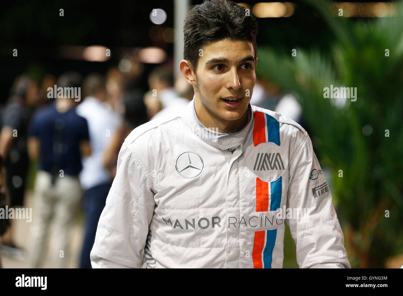 Singapour, Singapour. 18 Sep, 2016. Sport Automobile : Championnat du Monde de Formule 1 de la FIA 2016, Grand Prix de Singapour, Esteban Ocon Credit : dpa/Alamy Live News Banque D'Images
