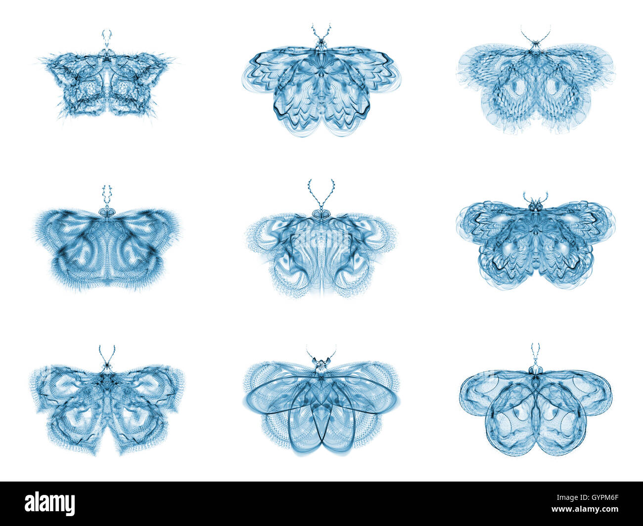 Papillons fractale virtuel Banque D'Images