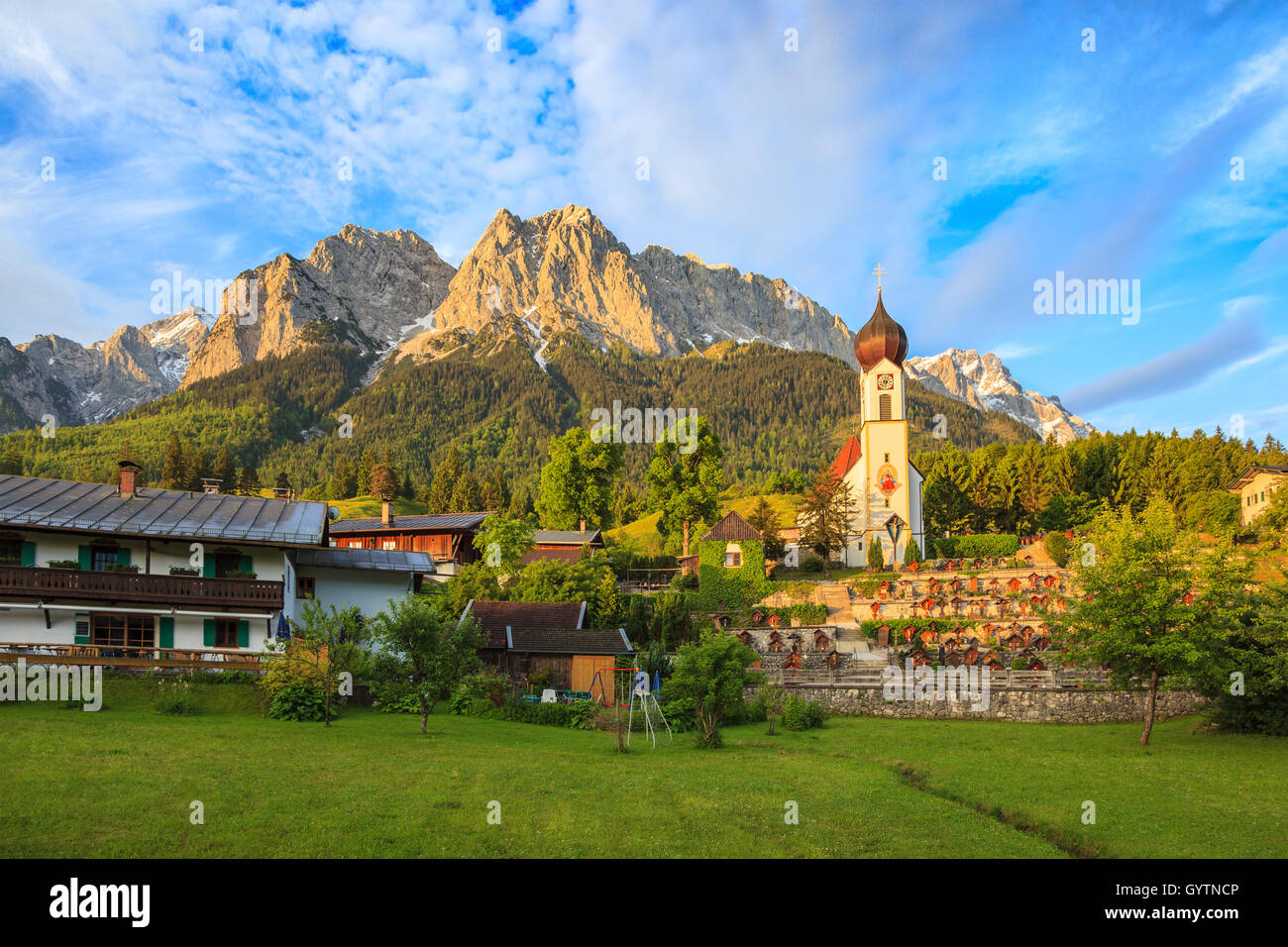 Haut de Zugspitze en Allemagne Banque D'Images