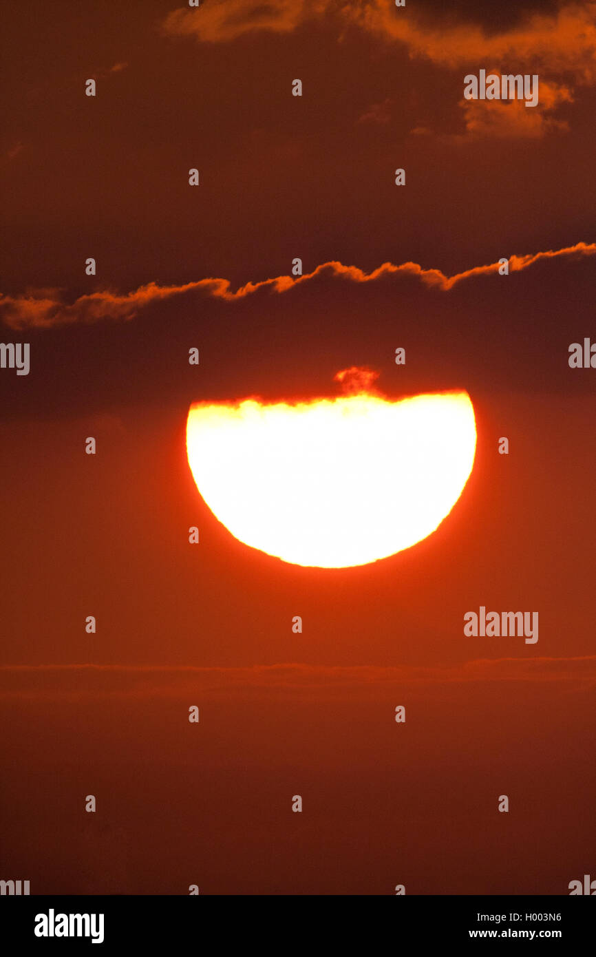 Le coucher du soleil, Allemagne Banque D'Images