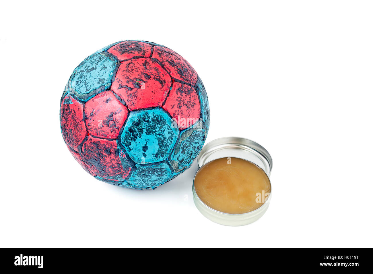 Résine de handball et ball isolated on white Photo Stock Alamy