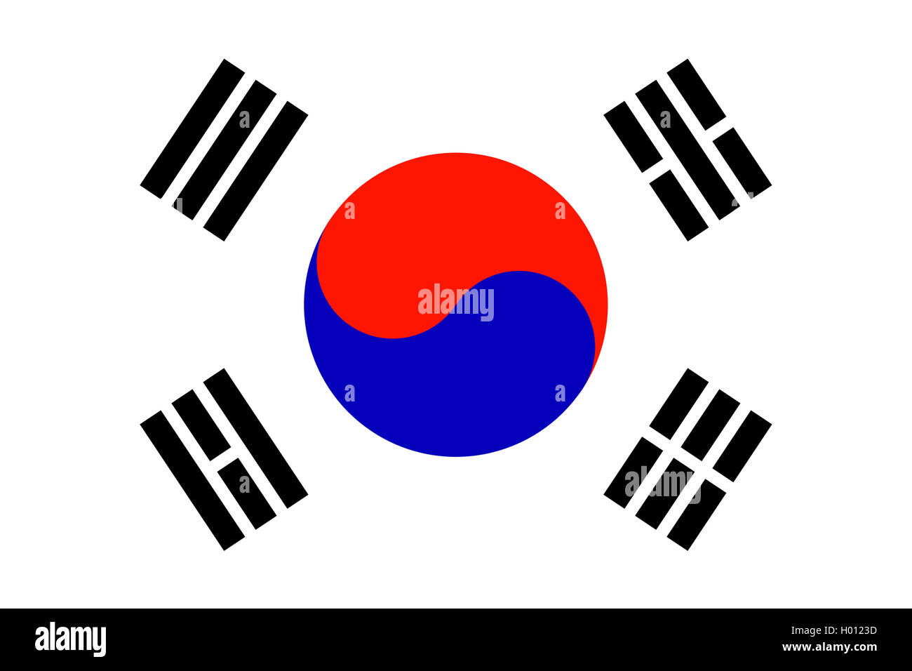 Drapeau de la Corée du Sud, Corée du Sud, Taegukgi Banque D'Images