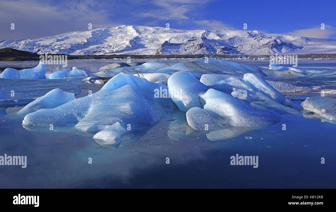 Joekulsarlon, glaces en dérive, l'Islande, l'Joekilsarlon Banque D'Images