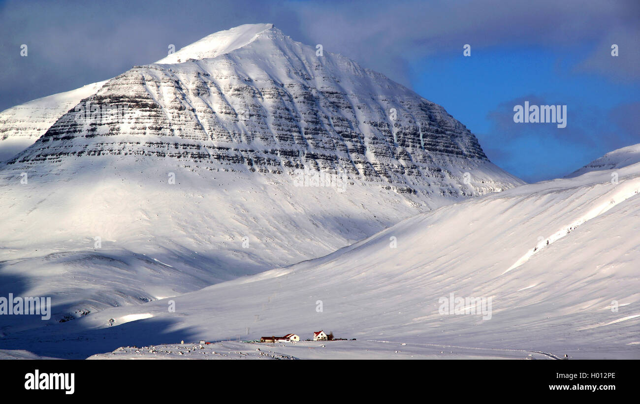 Paysage d'hiver sur l'île, l'Islande Banque D'Images