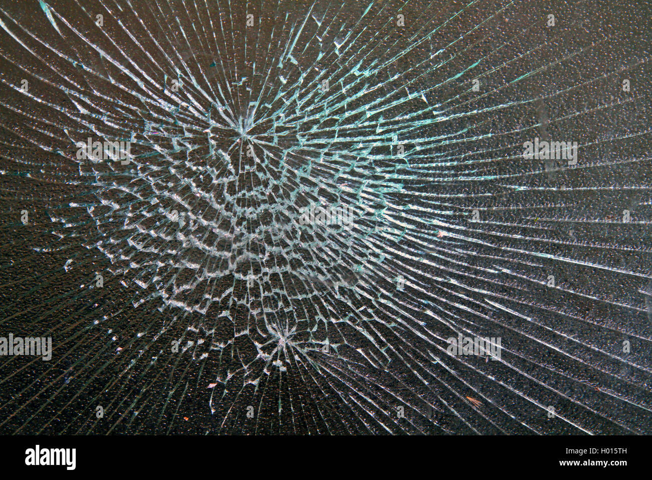 Le bris d'une porte en verre, Allemagne Banque D'Images