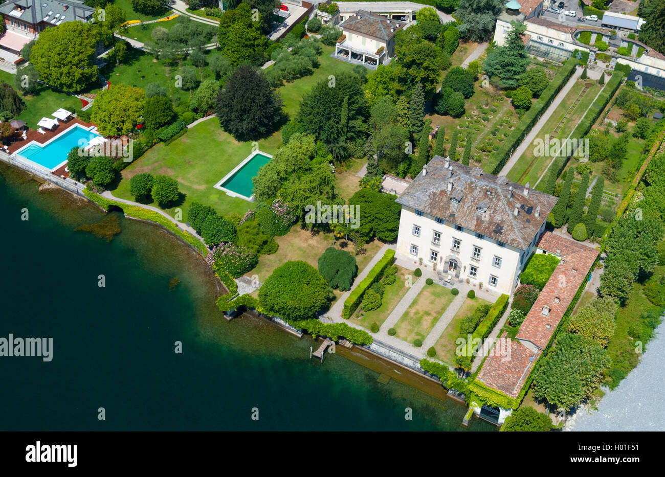 Italie, Lombardie, Lac de Côme, Ossuccio, villa del Balbiano Banque D'Images