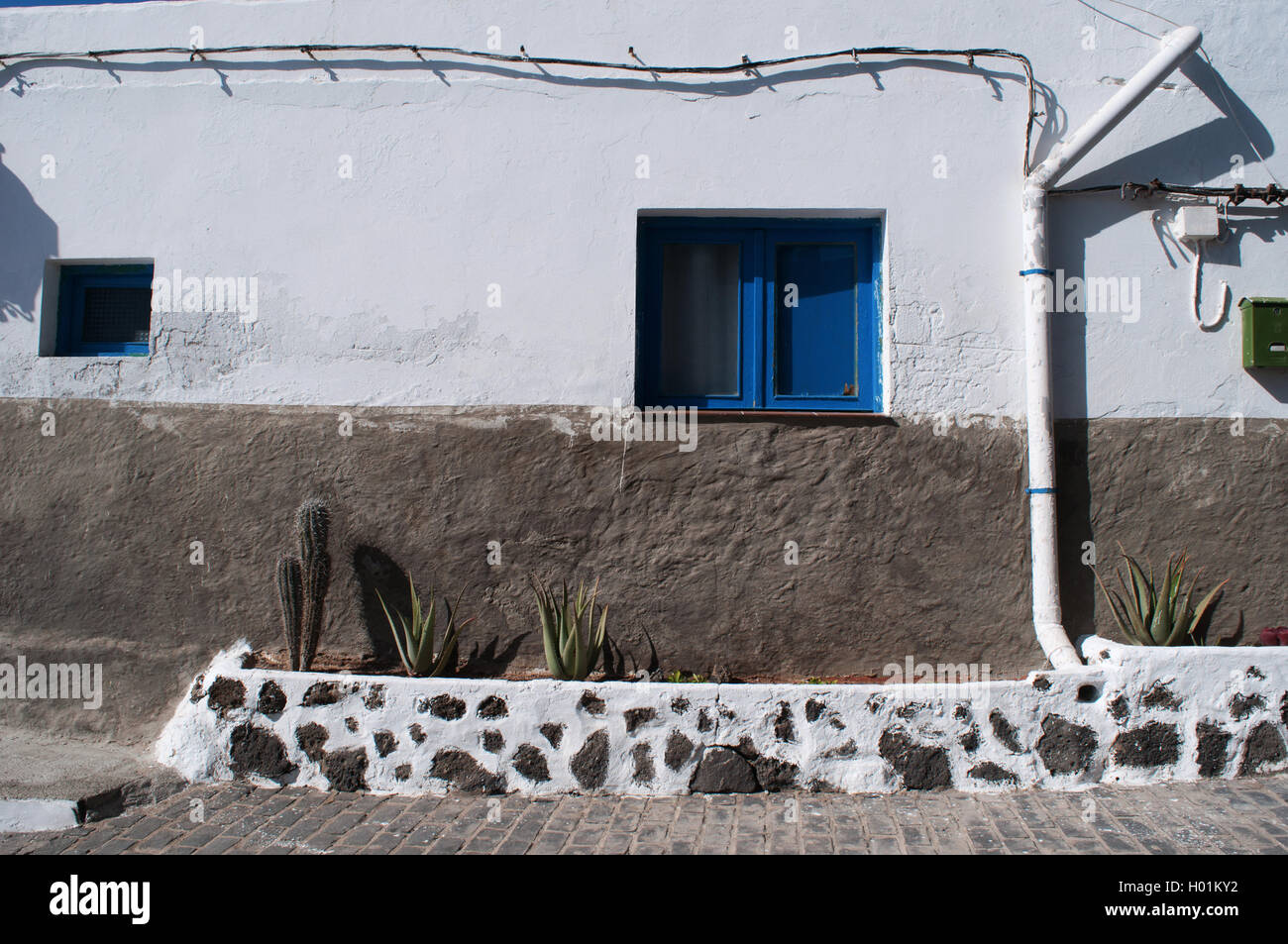Fuerteventura, Îles Canaries, Afrique du Nord, Espagne : les ruelles de la nord-ouest de village de pêcheurs d'El Cotillo Banque D'Images