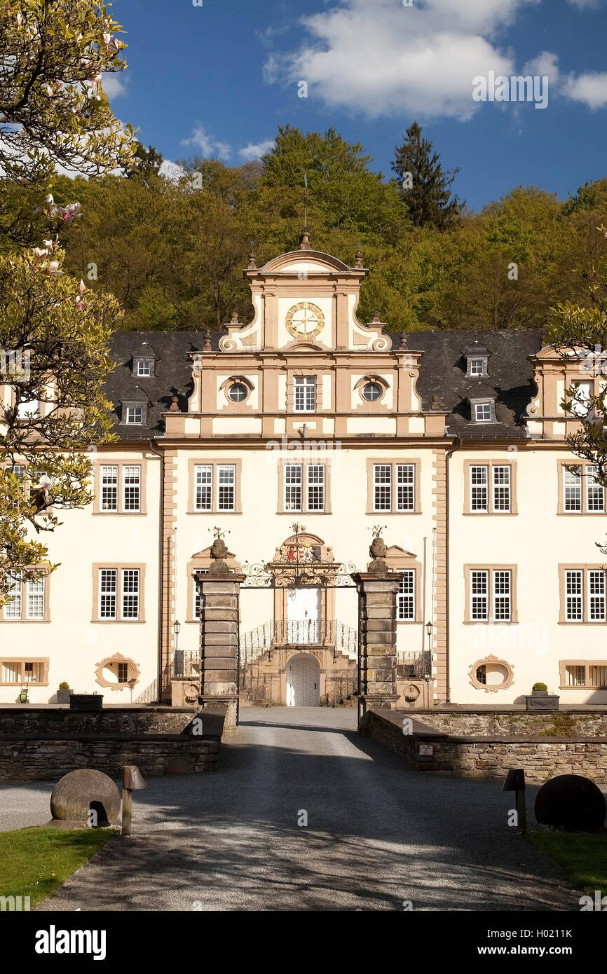 Château d'Ehreshoven, porche, l'Allemagne, en Rhénanie du Nord-Westphalie, région du Bergisches Land, à Engelskirchen Banque D'Images