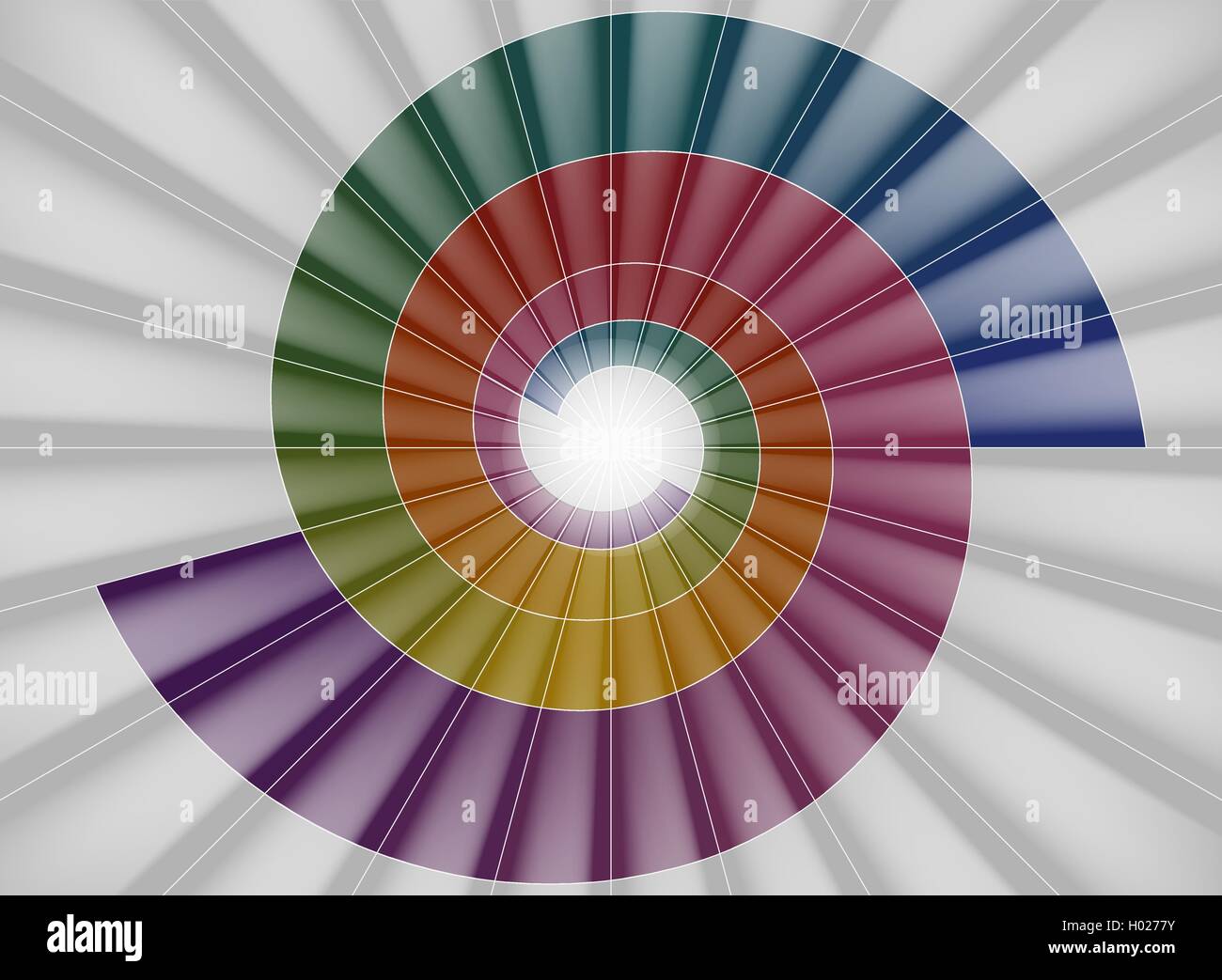 En colimaçon, tunnel de couleurs vives à la lumière Illustration de Vecteur