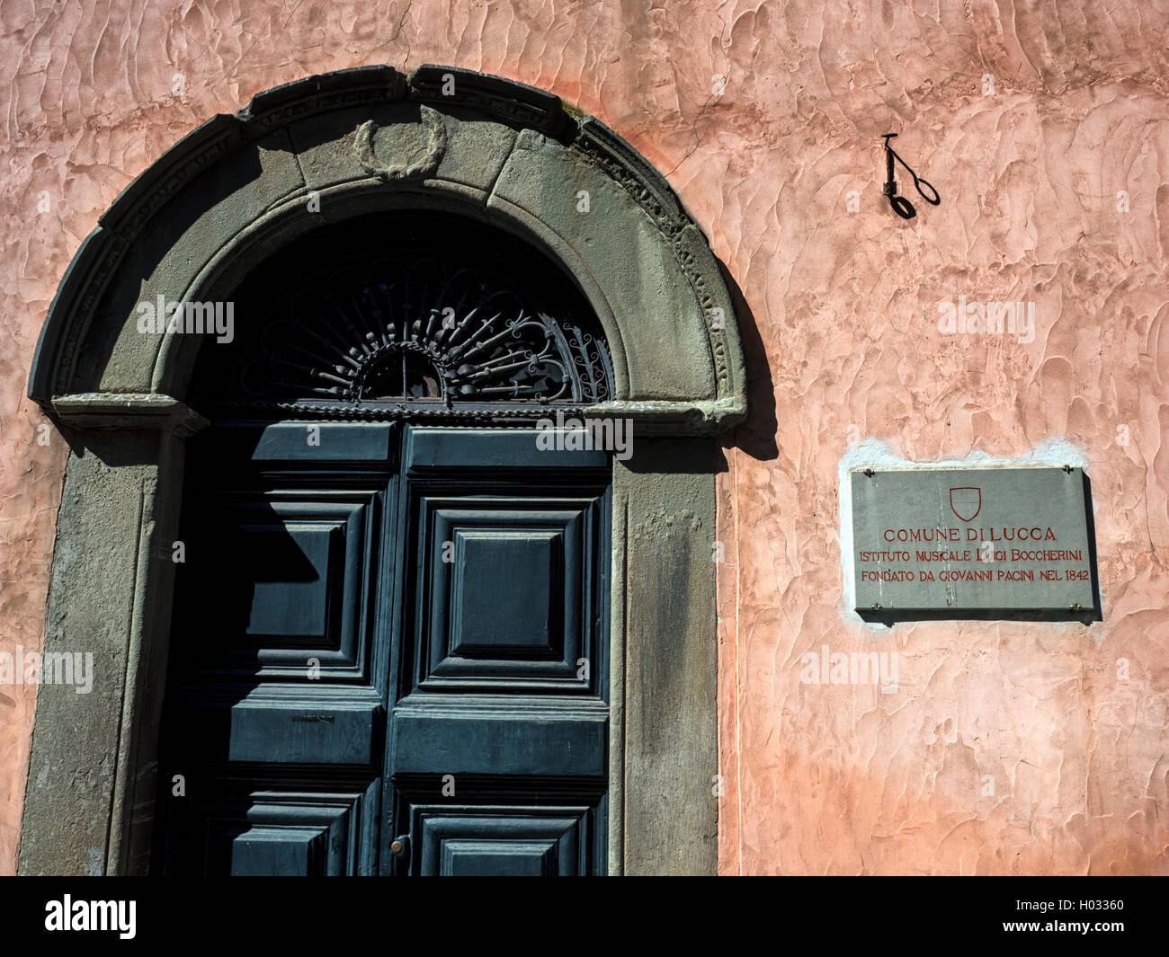 Institut Musical dédié à compositeur Luigi Boccherini (Biblioteca Istituto Musicale Luigi Boccherini) à Lucca, Italie Banque D'Images