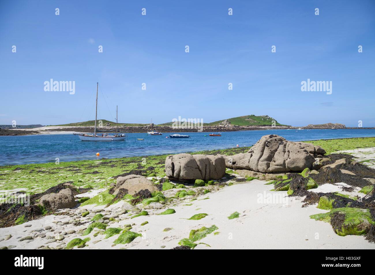 St Martin's Flats, Îles Scilly, Angleterre Banque D'Images