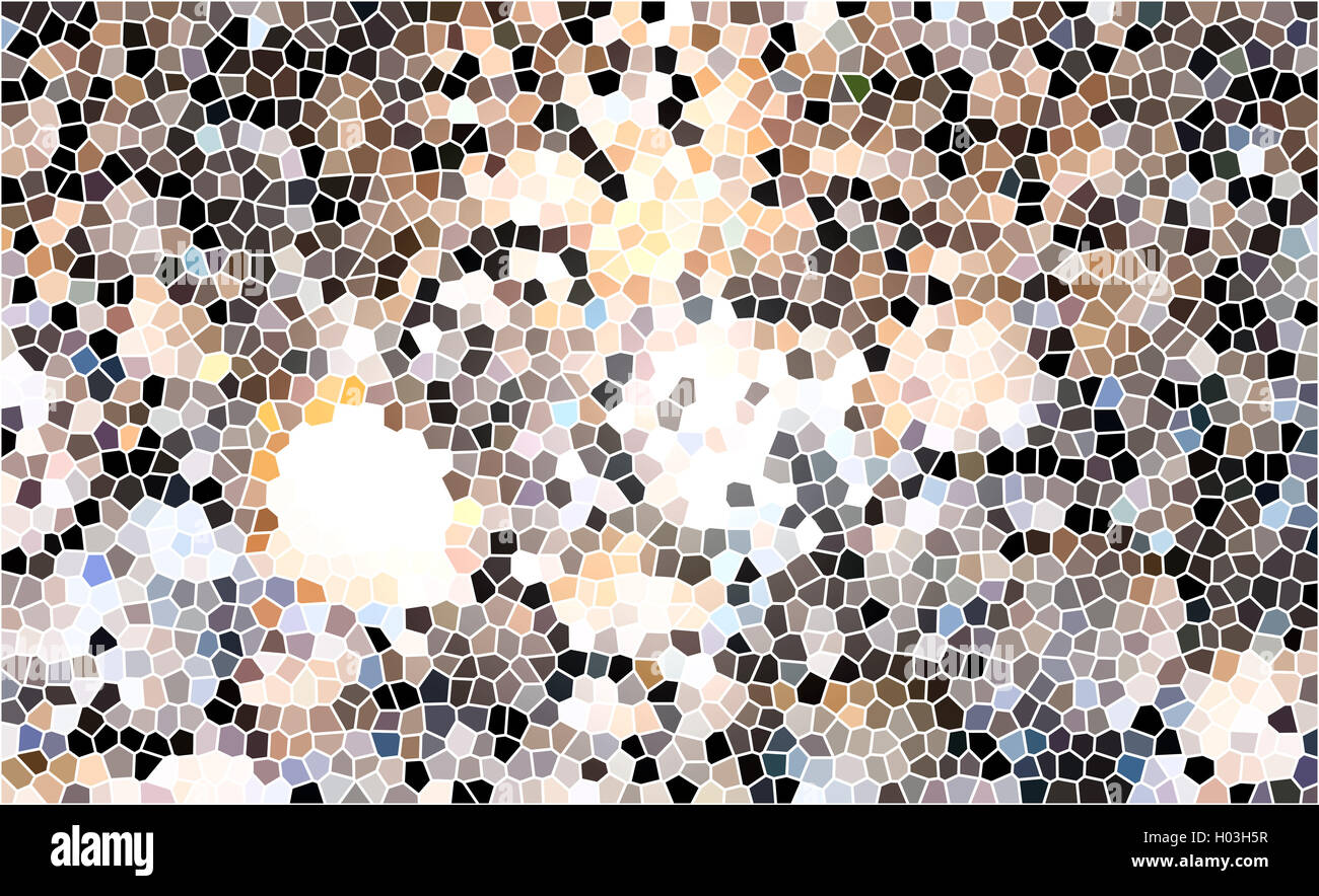 Arrière-plan de la mosaïque de plusieurs petites formes colorées ou des morceaux Banque D'Images