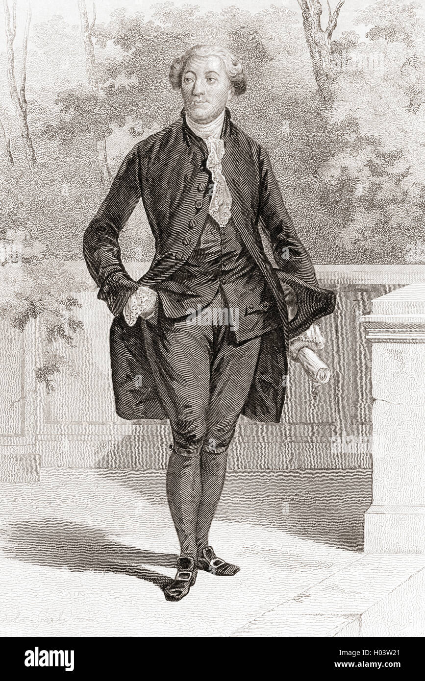 Jacques Necker, 1732 - 1804. Homme d'État français de naissance, et le ministre des Finances de Louis XVI. Banque D'Images
