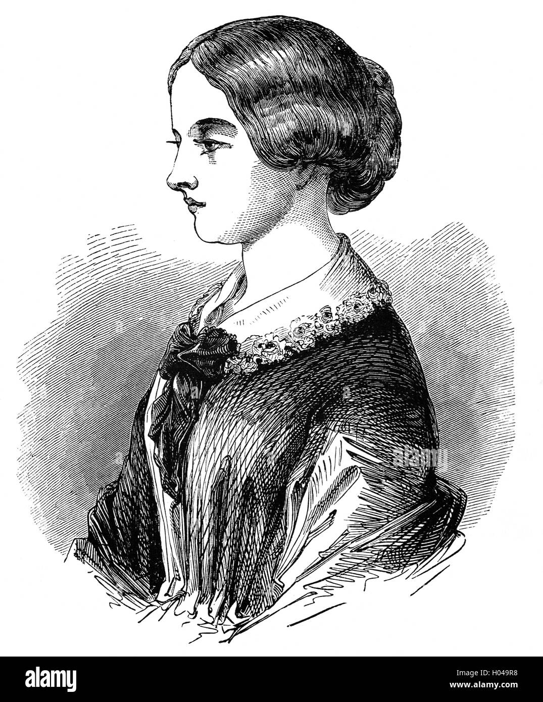 Florence Nightingale (1820 - 1910) était un célèbre réformateur social anglais et le fondateur des soins infirmiers modernes, qui s'est fait connaître en tant que manager d'infirmières préparées par elle pendant la guerre de Crimée, où elle a organisé la tendance à des soldats blessés. Elle a donné l'allaitement d'un très bonne réputation et est devenu une icône de la culture de l'époque victorienne, en particulier dans le personnage de "La dame à la Lampe" les rondes des soldats blessés pendant la nuit. Banque D'Images