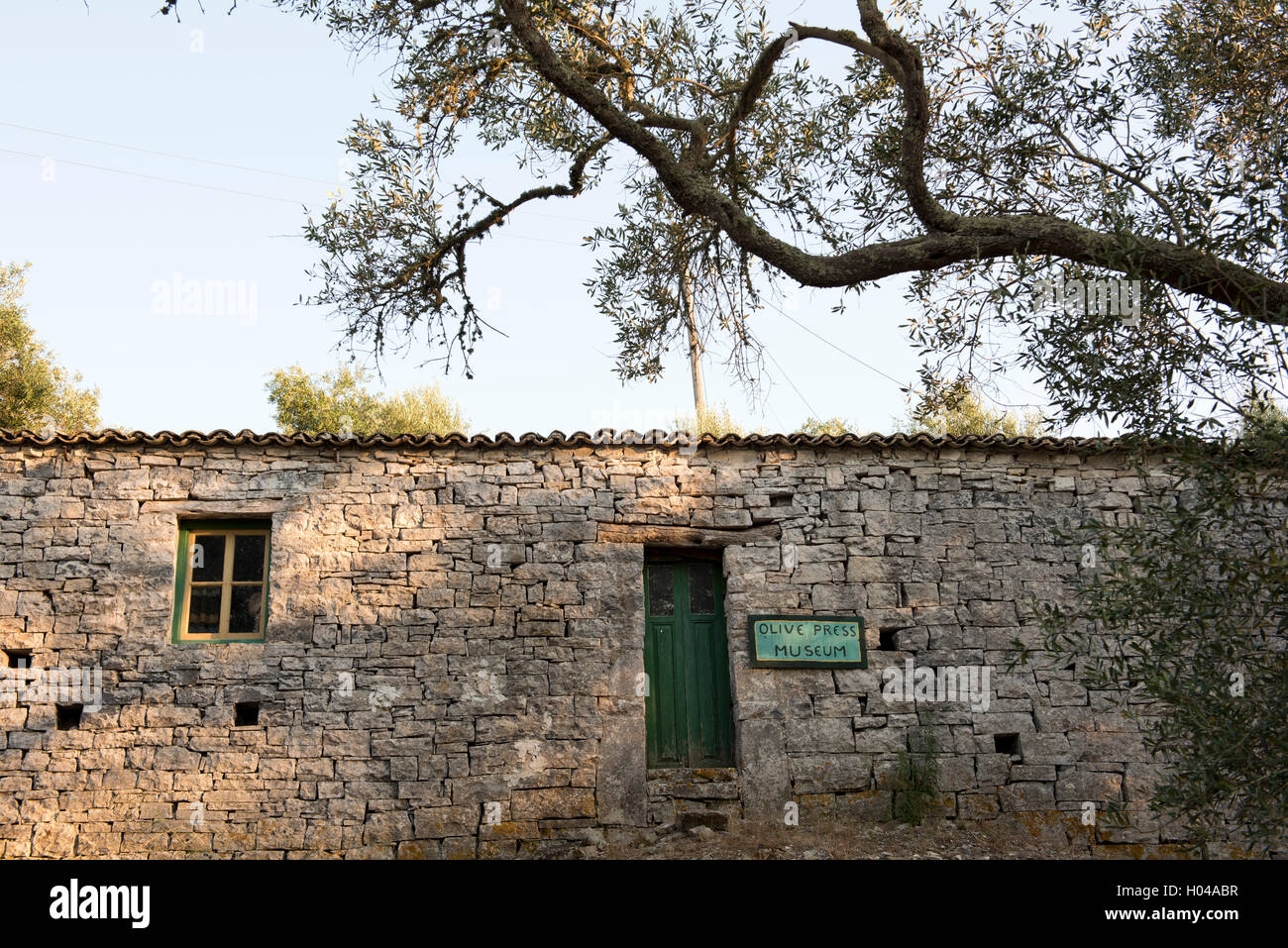 Le Musée de l'huile d'olive sur l'île de Paxos, îles Ioniennes, îles grecques, Grèce, Europe Banque D'Images