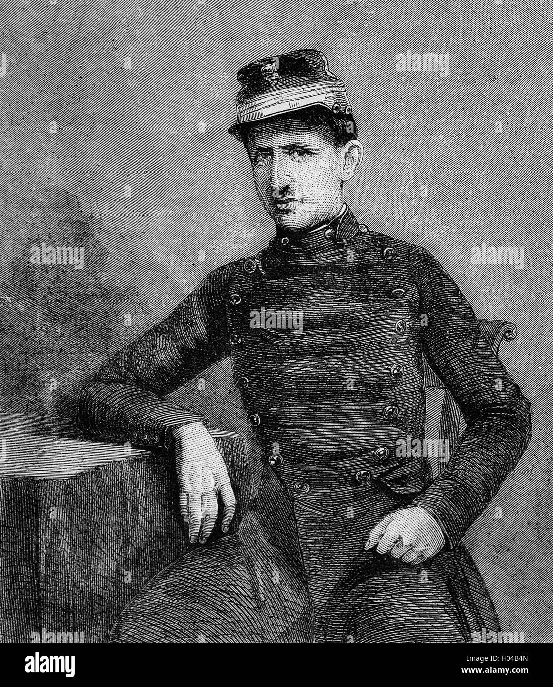 François II (1836 - 1894) était le roi des Deux-Siciles de 1859 à 1861. Il était le dernier Roi des Deux-Siciles, comme les invasions successives par Giuseppe Garibaldi et Victor Emmanuel II de la Sardaigne finalement mis un terme à son état, dans le cadre de l'unification italienne. Après son renversement, le Royaume des Deux-Siciles et le Royaume de Sardaigne ont été regroupés dans le nouveau royaume d'Italie. Banque D'Images