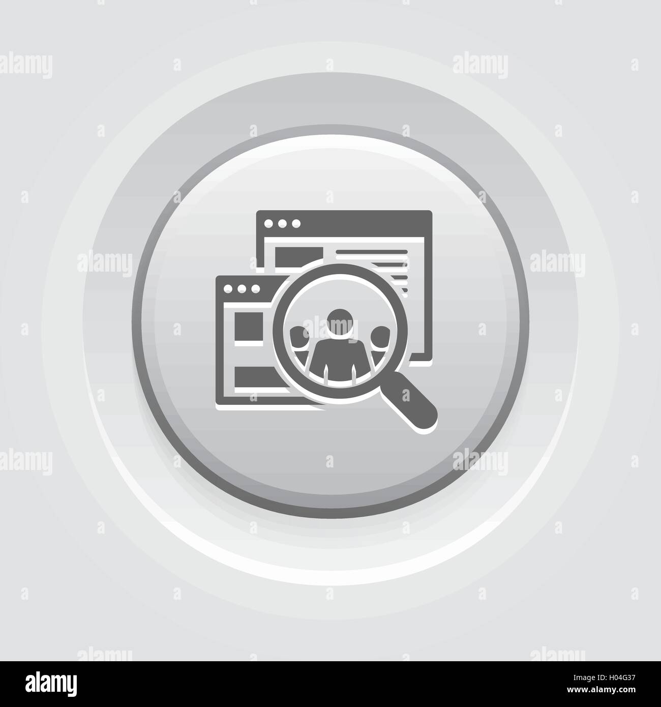 Icône d'auditoires. Bouton gris Design. Illustration de Vecteur