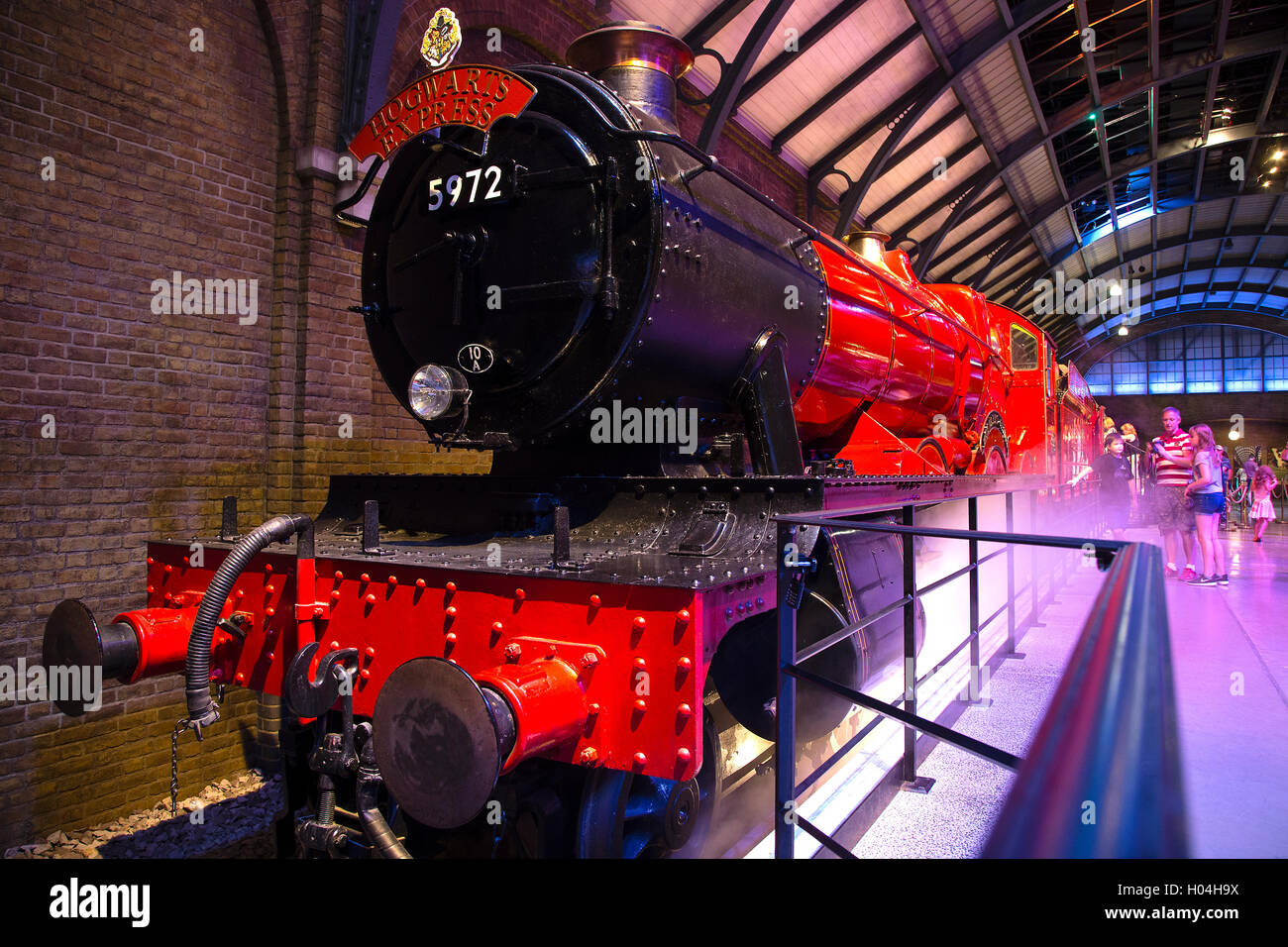 Poudlard Express train, Warner Brothers Studio Tour, la fabrication d'Harry Potter, Londres Banque D'Images