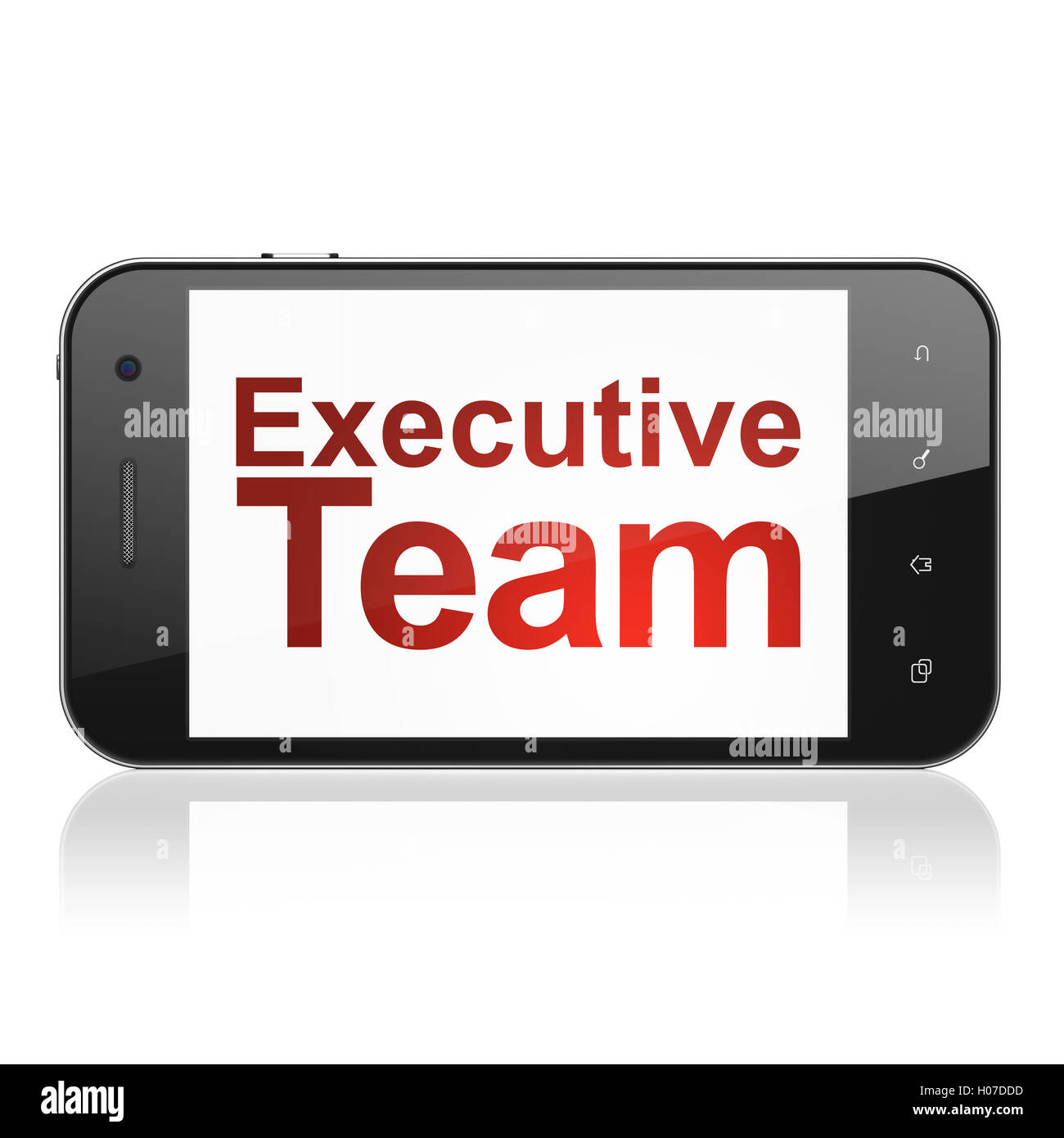Concept d'entreprise : Équipe de direction sur le smartphone. Banque D'Images