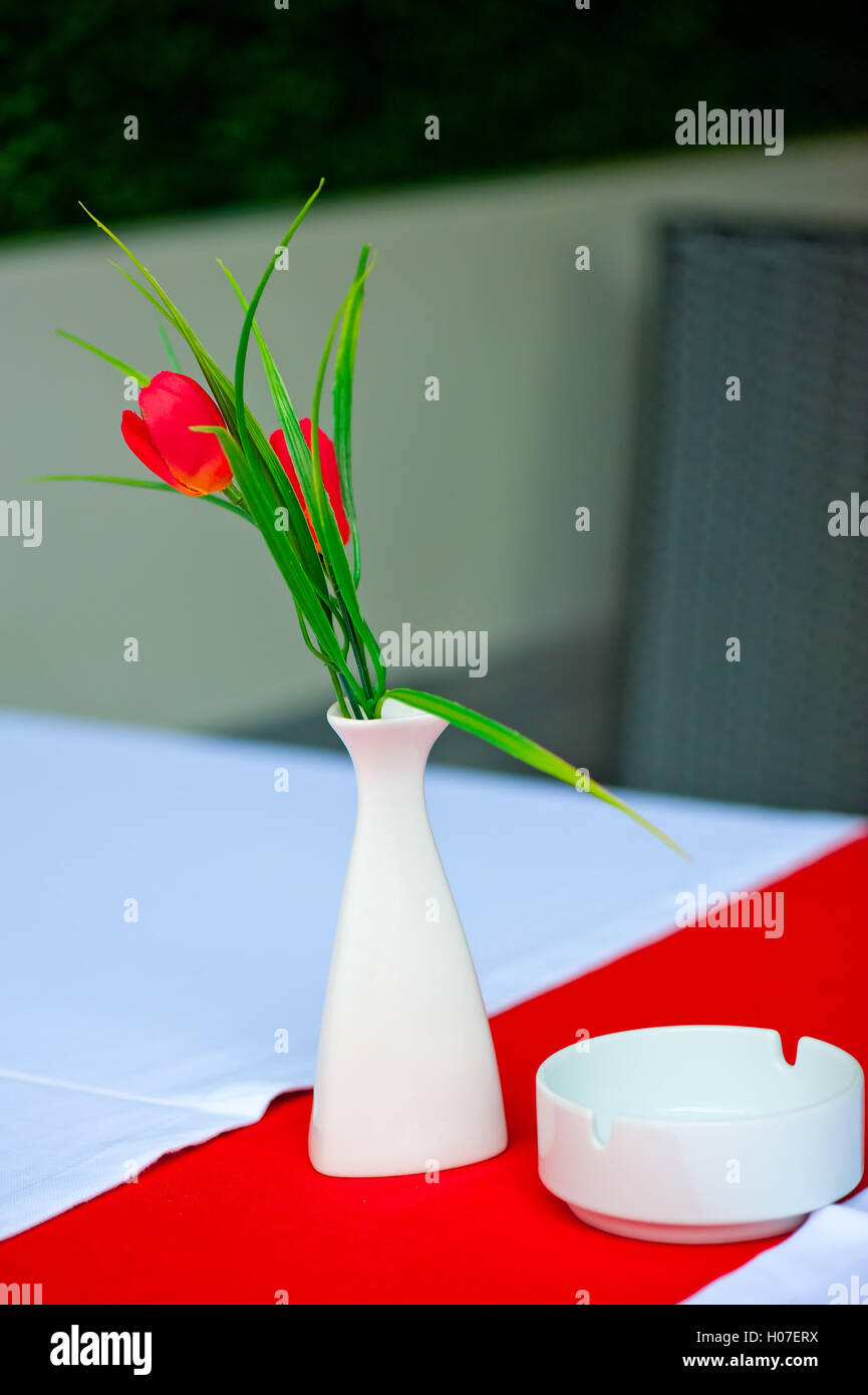 Le rouge et blanc still life Banque D'Images
