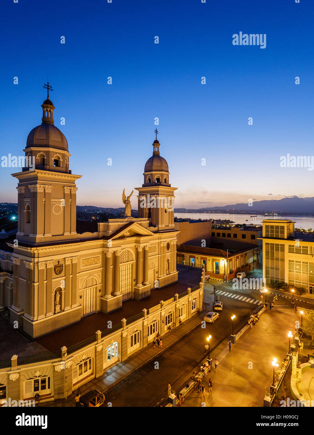 Nuestra Señora de la Asuncion Cathedral à Parque Cespedes, Santiago de Cuba, Cuba, Antilles, Caraïbes, Amérique Centrale Banque D'Images