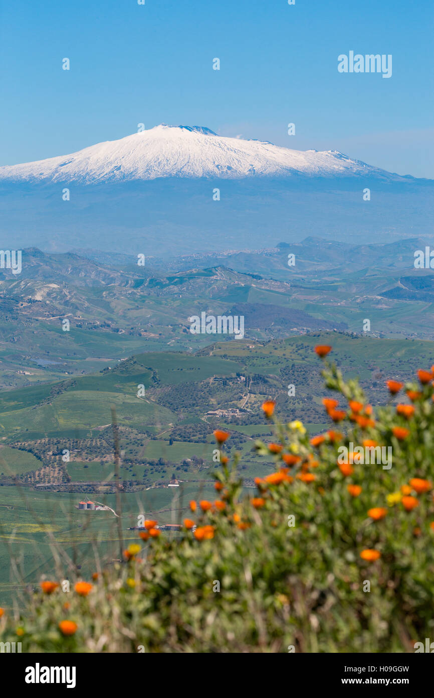 La source d'Etna, Site du patrimoine mondial de l'Unesco et le plus haut volcan actif d'Europe, en Sicile, Italie, Europe Banque D'Images