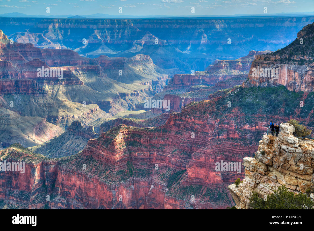 De Bright Angel Point, North Rim, le Parc National du Grand Canyon, UNESCO World Heritage Site, Arizona, USA, Amérique du Nord Banque D'Images